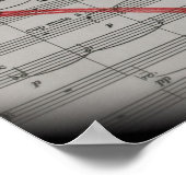 Afdrukken van muziek overdekt poster (Hoek)
