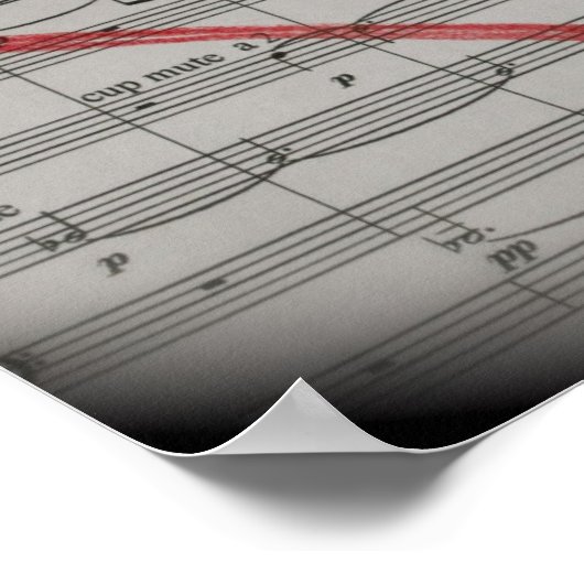 Afdrukken van muziek overdekt poster (Hoek)