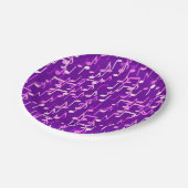 Afdrukken van muzieknoten - paars, meervoudig papieren bordje (Gekanteld)