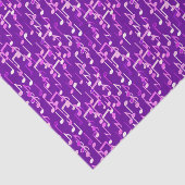 Afdrukken van muzieknoten - paars, meervoudig tissuepapier (Detail)