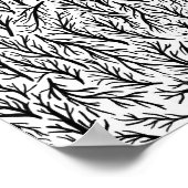 Afdrukken van Natuur Patroonwand voor filialen Poster (Hoek)