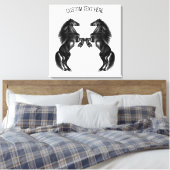 Afdrukken van onbewerkte zwarte wilde paarden - Jo (Insitu (Slaapkamer))