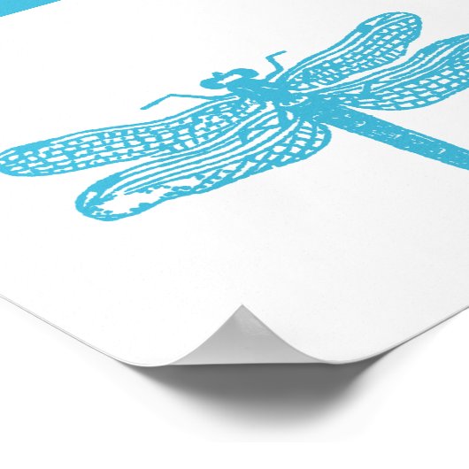 Afdrukken van onduidelijk beeld van libellen poster (Hoek)