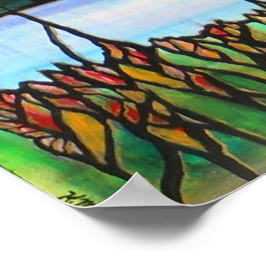 Afdrukken van "One Fine Day"-landschapsdoek Poster (Hoek)