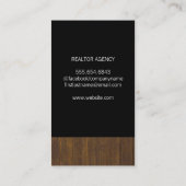 Afdrukken van onroerend goed / houten trommel visitekaartje (Achterkant)