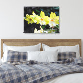 Afdrukken van orchid Trio Wrapped Canvas (Insitu (Slaapkamer))