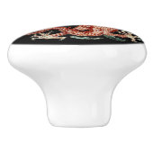 Afdrukken van oude Chinese Dragon & Flaming Pearl Keramische Knop (Zijkant)