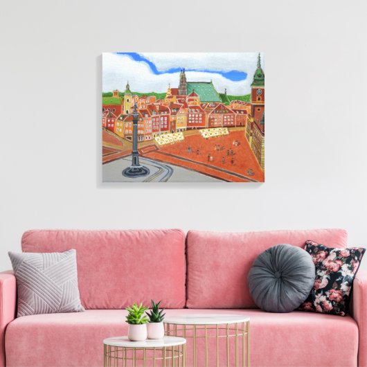 Afdrukken van oude stadsdoder Warschau (Insitu (Woonkamer))
