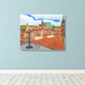 Afdrukken van oude stadsdoder Warschau (Insitu (Houten vloer))