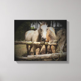 Afdrukken van Paard 1 verdraaid Canvas