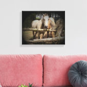 Afdrukken van Paard 1 verdraaid Canvas (Insitu (Woonkamer))