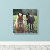 Afdrukken van paardencanvas (Insitu (Houten vloer))