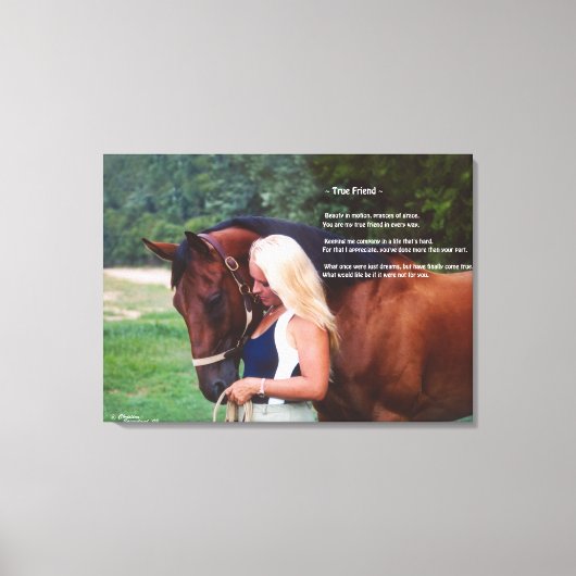 Afdrukken van paardevriendjesgedicht Stretched Can (Voorkant)