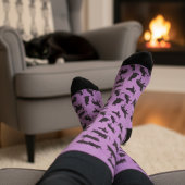 Afdrukken van Paarse en zwarte katten Sokken