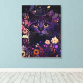 Afdrukken van Paarse flessendoek voor kattenbroodj (Insitu (Houten vloer))