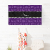 Afdrukken van paarse hondenpoten spandoek (Insitu)