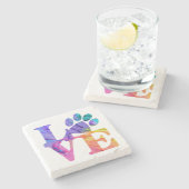 Afdrukken van pagina's - cadeaus voor Hondenliefhe Stenen Onderzetter (Zijkant)