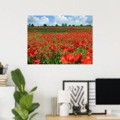 Afdrukken van papavervelden poster (Thuiskantoor)