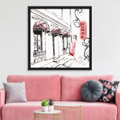 Afdrukken van Parijs en Mode Stretched Canvas (Insitu (Woonkamer))