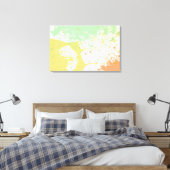 Afdrukken van pasta Splatter Wrapped Canvas (Insitu (Slaapkamer))