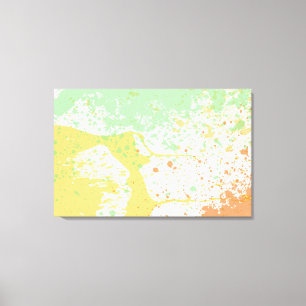 Afdrukken van pasta Splatter Wrapped Canvas