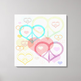 Afdrukken van pasta's, Peace & Love Canvas