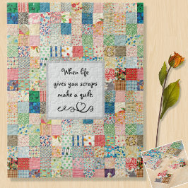  afdrukken van patchwork legpuzzel