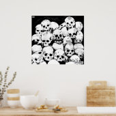 Afdrukken van pooldoek met pool-o-Skulls Poster (Keuken)