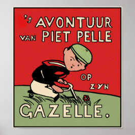 Afdrukken van poster: Fietsenavonturen van Piet Pe Poster