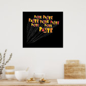 Afdrukken van Poster Logo-array plakken met handte (Keuken)