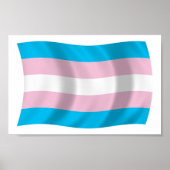 Afdrukken van Poster met driesporenpride vlag (Voorkant)