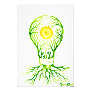 Afdrukken van poster met groene energie