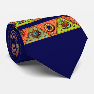 Afdrukken van renaissance-juwelen stropdas