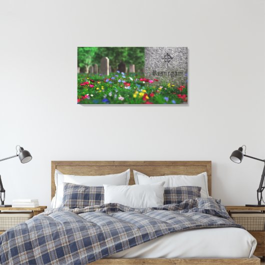 Afdrukken van reurgam Canvas (Insitu (Slaapkamer))