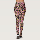 Afdrukken van roze en goudluipaarden leggings (Achterkant)