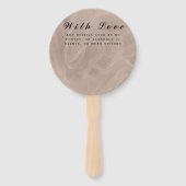 Afdrukken van roze fabric - om het even welke kleu handwaaier (Achterkant)