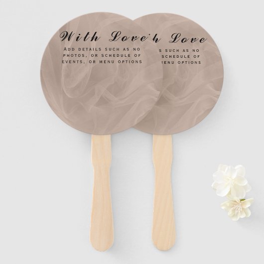 Afdrukken van roze fabric - om het even welke kleu handwaaier (Voorkant en achterkant)