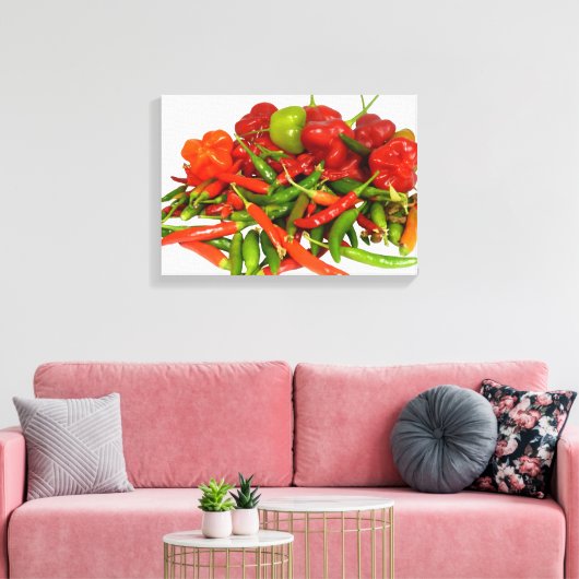 Afdrukken van speciaal afgebeelde Chillies (Insitu (Woonkamer))