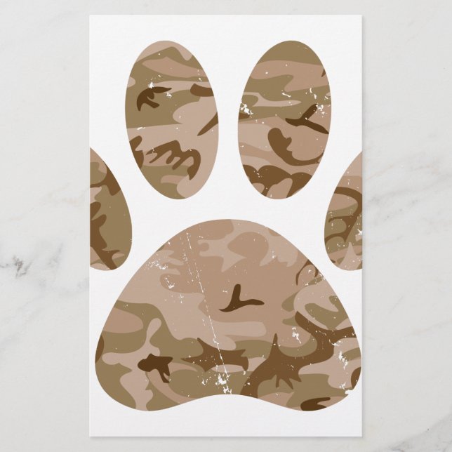 Afdrukken van speciale woestijn-camo dog pow (Voorkant)