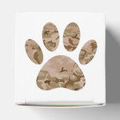 Afdrukken van speciale woestijn-camo dog pow bedankdoosjes (Bovenkant)
