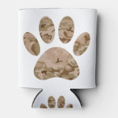 Afdrukken van speciale woestijn-camo dog pow blikjeskoeler (Voorkant)