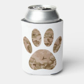 Afdrukken van speciale woestijn-camo dog pow blikjeskoeler (Blikje Achterkant)