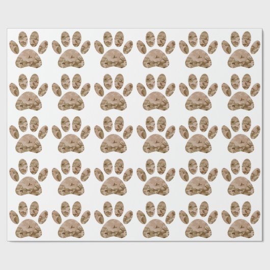 Afdrukken van speciale woestijn-camo dog pow cadeaupapier (Vlak)