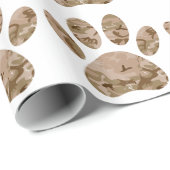 Afdrukken van speciale woestijn-camo dog pow cadeaupapier (Rol Hoek)