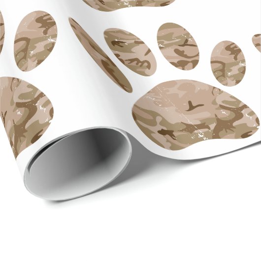 Afdrukken van speciale woestijn-camo dog pow cadeaupapier (Rol Hoek)