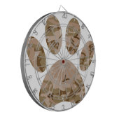 Afdrukken van speciale woestijn-camo dog pow dartbord (Voorkant Links)