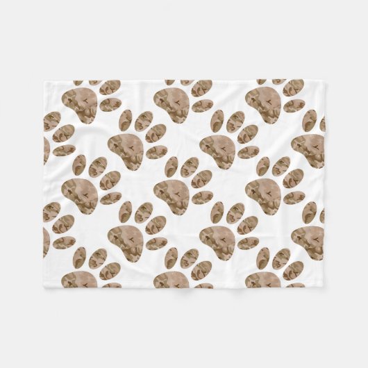 Afdrukken van speciale woestijn-camo dog pow fleece deken (Voorkant (Horizontaal))