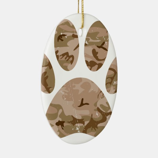 Afdrukken van speciale woestijn-camo dog pow keramisch ornament (Rechts)