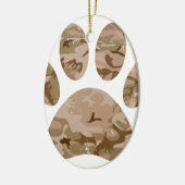 Afdrukken van speciale woestijn-camo dog pow keramisch ornament (Links)