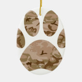 Afdrukken van speciale woestijn-camo dog pow keramisch ornament (Voorkant)